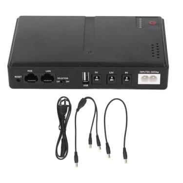 Imagem de Fafeicy Mini UPS Backup Backup de 36W Fonte de Alimentação Com 10400mAh para o de Segurança do Roteador de Roteador Residencial 5V/9V/12V DC Solução de Energia Portátil de (Plugue nos EUA)