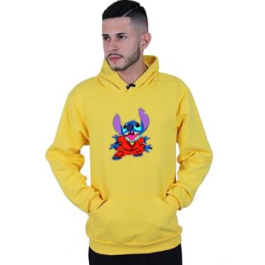 Imagem de Moletom Unissex Canguru Lilo Stitch Alien - Lafre, Amarelo, G