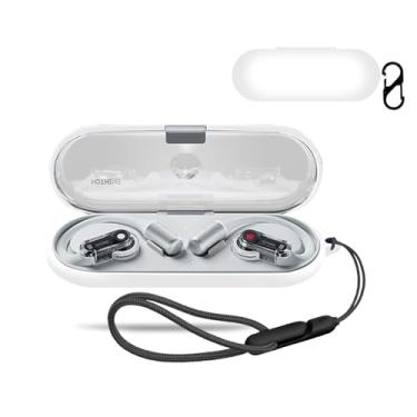 Imagem de Capa para fone de ouvido aberto para fones de ouvido sem fio (aberta), capa protetora de silicone para fone de ouvido sem fio (com mosquetão + cordão) à prova de quedas, à prova de arranhões, à prova