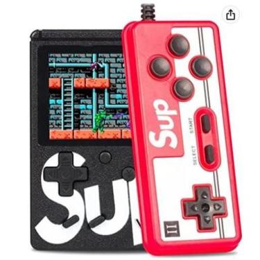 Imagem de Mini Gamebox Portátil 400 Jogos Clássicos Sup Vermelho