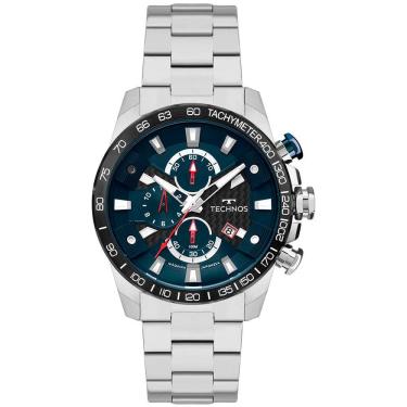 Imagem de Relógio Technos Masculino Analógico Prata Azul Os1abw-1a