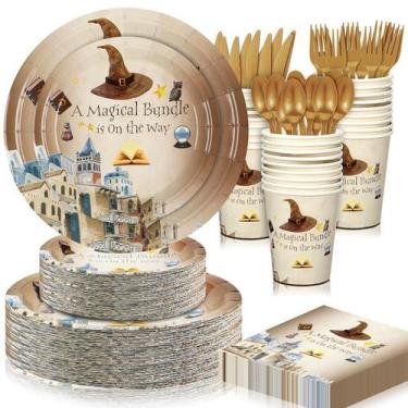 Imagem de Conjunto de talheres de festa Skybooly Magical Wizard 350 unidades