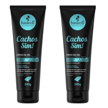 Imagem de kit 2 Gel Hidratante Haskell Cachos Sim Definição e Nutrição 240 ML