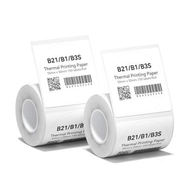 Imagem de NIIMBOT Etiquetas adesivas térmicas 50 × 50 mm (2 × 2") compatíveis com impressora de etiquetas B1/B21/B31/B3S/K2, etiquetas à prova d'água para casa, cozinha, escritório, organização e pequenas