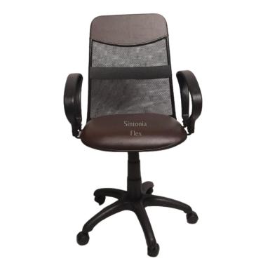 Imagem de Cadeira Diretor Tela Giratória Faixa E Braço Fixo Corano