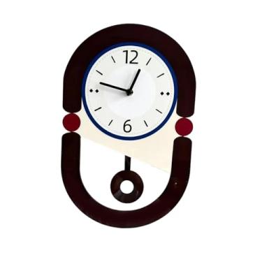 Imagem de WeiLaiKeQi Relógio de parede acrílico criativo decorativo para quarto infantil café interno, Pêndulo 26x40cm