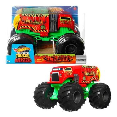 Imagem de Hot wheels carrinho monster trucks oversized will trashitall - mattel 
