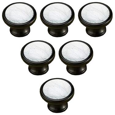 Imagem de Puxadores de decoração de cômoda de banheiro puxadores de porta de gaveta de móveis de cozinha estilo pastoral puxadores de móveis de armário 4 cores disponíveis - 6 peças (estilo C distância do furo