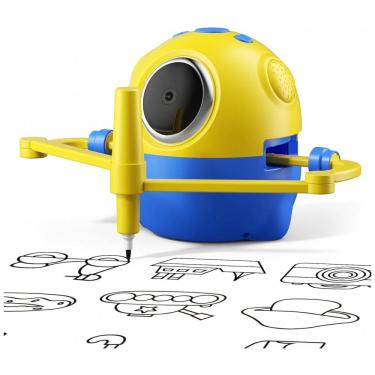 Imagem de Robô de Desenho para Crianças com Reconhecimento de Câmera, Máquina de Desenho Educacional Interativa com 150 Cartões, Shapana