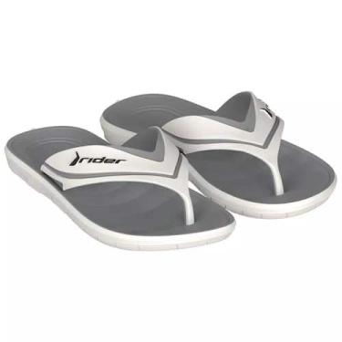 Imagem de Chinelo De Dedo Tira Larga Masculino Free Iii Rider, Branco, 41