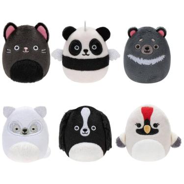 Imagem de Kit 6 Pelúcias Squishmallows de 5 cm para Crianças, Squishville SQM0509, Colorido