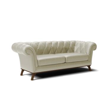 Imagem de Sofá 3 Lugares Viena D07 230cm Base de Madeira Corano Palha - D'Rossi