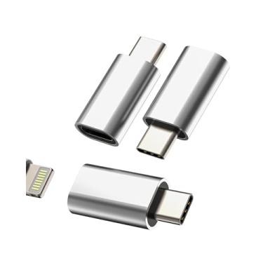 Imagem de Adaptador Lightning fêmea para USB C macho (pacote com 3) para iPhone 16 15 Pro Max para carregador Apple, conversor de cabo, conector de porta tipo C, iluminação, carregador, celular, adaptador de