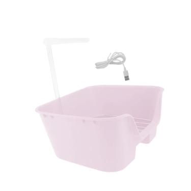 Imagem de Baoblaze Banho automático para pássaros, chuveiro com circulação automática de água, conveniente, elétrico, banheira para pássaros, brinquedo para banho de, Rosa