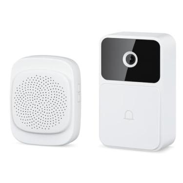 Imagem de Campainha Interfone Inteligente Wi-Fi, Câmera E Áudio, Sem Fio, Monitoramento Noturno, Detecção De Movimento, Bateria Recarregável
