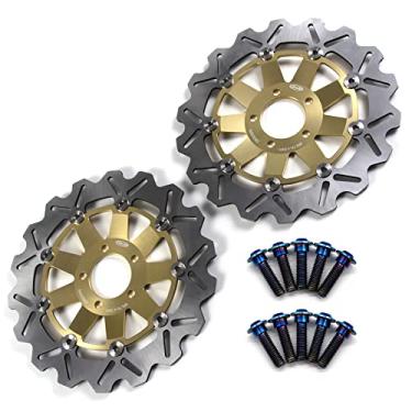 Imagem de Discos de freio dianteiro Arashi Rotores com parafusos de montagem para Kawasaki GPZ900R 90-03, GTR 1000 94-06, Z1000 03-06, ZG1000 Concours 1000 94-05, GPZ (ZX1100) E1 1100 95--98, Ninja ZXG. Ouro
