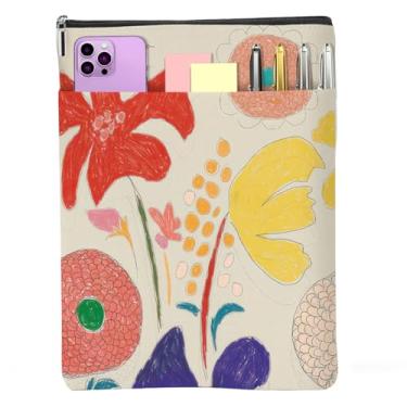 Imagem de Livros florais amantes presentes à prova d'água flor livro manga livro botânico livro protetor com zíper e bolso frontal livros capa enseada para mulheres líder aniversário leitura acessórios