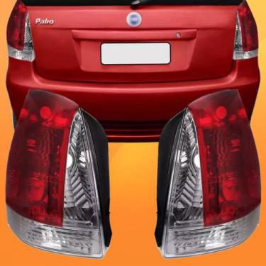 Imagem de Par De Lanterna Palio 2004 2005 2006 2007 Economy Flex Fume - DFB