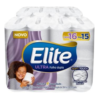 Imagem de 5X Papel Higiênico Elite Ultra Folha Dupla 30 M De 16 Un