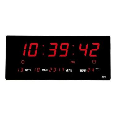 Imagem de Relógio Parede Led Digital Grande Calendário Temperatura Est