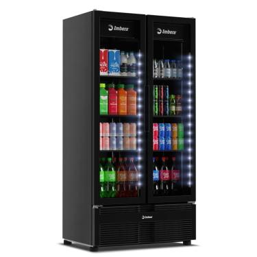 Imagem de Refrigerador Expositor Vertical G326 751L Todo Preto 2 Portas Vidro Inverter Bivolt - Imbera
