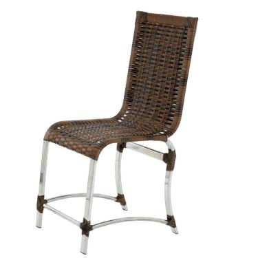 Imagem de Cadeira De Jantar Haiti Em Alumínio E Fibra cor Argila