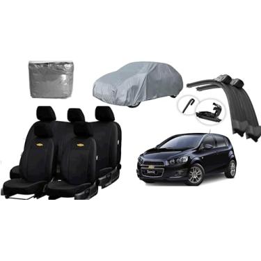 Imagem de Capa de couro +Capa de cobrir + Limpador de para - brisa -GM sonic 12-14