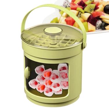 Imagem de Máquina Balde De Fazer Cubos Com Pinça De Gelo Bandeja Luxo