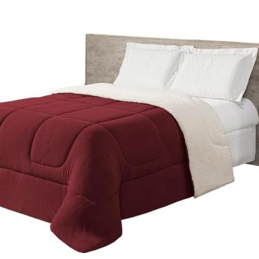 Imagem de Coberdrom Cobertor Casal Queen Maya Dupla Face Manta Fleece e Sherpa de Carneiro
