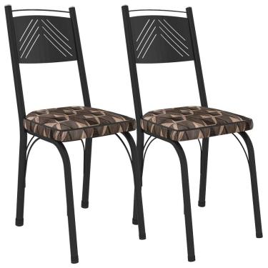 Imagem de Kit 2 Cadeiras Tubular Europa 151 Preto ARTEF