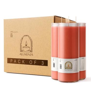 Imagem de Alumenza Vela de 7 dias em frasco de vidro – Cera de parafina sem cheiro de queima limpa – Velas grandes e altas de oração devocional para casa, igreja, memorial, ritual, feitiço e batismo, pacote com