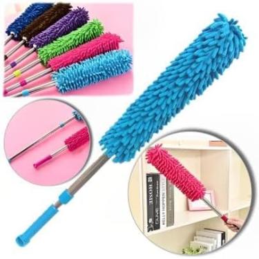 Imagem de Espanador de Pó, Espanador de Microfibra, Espanador Lavável e Extensível: Poeira Eliminada com MicroFibra e Cabo de Inox Macio e Extensor - Limpeza Perfeita e Sem Esforço.