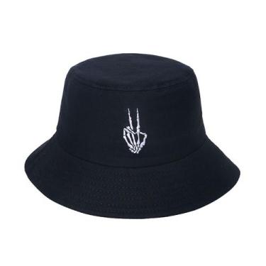 Imagem de Bucket Hat Skeleton Hands Sun Hats, unissex, 58 cm, algodão - yiweisai