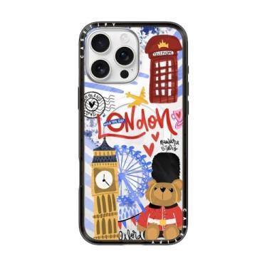 Imagem de CASETiFY Capa compacta Magsafe para iPhone 16 Pro Max [leve/slim fit/compatível com Magsafe] - London Dreams - preto transparente