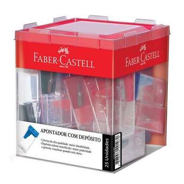 Imagem de Apontador Faber Castell com Depósito 125LVZF - 25 Unidades