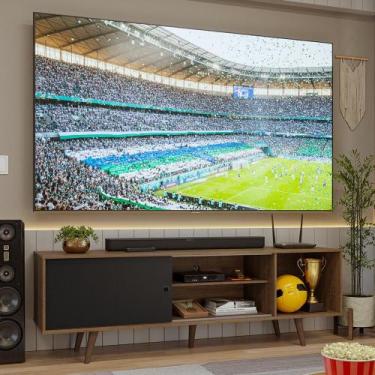 Imagem de Rack para TV até 80 Polegadas 160cm com Pés Torino Madesa V2, Rustic/R