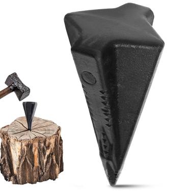 Imagem de Otoolling 1 peça de cunha de divisão manual de 2,3 kg, cunha divisória de madeira, design de diamante de 4 direções, ferramenta de aço forjado para fácil divisão de madeira, divide a lenha em 4 peças