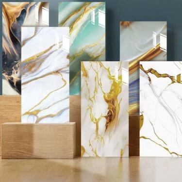 Imagem de Placa Adesiva 3d Mármore De Parede Lavável Para Cozinha Quarto Autocol