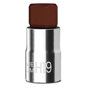 Imagem de BLACKROBOT Soquete de broca hexagonal de 19 mm, soquete de chave Allen H19 de 1/2 polegada, métrico, totalmente polido, cabeça de aço S2 feita para reparo