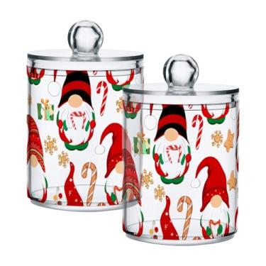 Imagem de Qilmy Qtip Suporte de 400 ml, frasco de armazenamento de boticário de plástico transparente com tampa, dispensador de recipiente de banheiro para bola de algodão, cotonete, fio dental, pacote com 2