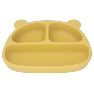 Imagem de Cryfokt Fixação Estável de Placa de bebê de Silicone de Desenho Animado para Lanches e Frutas, Placa de Sucção Infantil para Jantar Em Casa, -40 ℃ ~ + 240 ℃, para Crianças/jardim de Infância (Prato