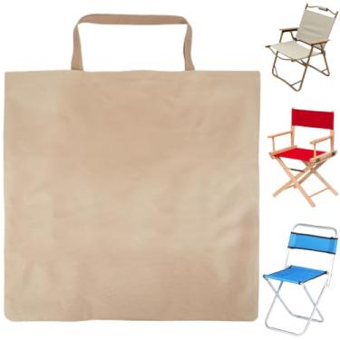 Imagem de GORGECRAFT 615 * 810 mm Kermit Bolsa de cadeira de acampamento cáqui dobrável bolsa de armazenamento cadeiras de acampamento de substituição para cadeira de transporte protetora ao ar livre tecido