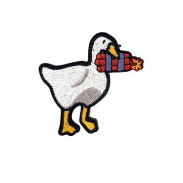 Imagem de Ruoming 1 peça de adesivos de animais com gancho e laço bordado tático militar nacional (ganso de batalha 2)