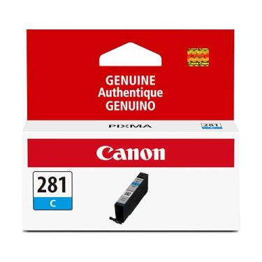 Imagem de Canon Tinta genuína CLI-281 ciano, compatível com impressoras TR7520, TR8520, TR8620, TS6120, TS6220, TS6320, TS702, TS8120, TS8220, TS8320, TS9120, TS9520