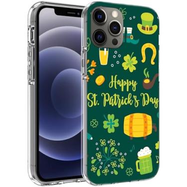 Imagem de Kidraicy Capa de telefone compatível com iPhone 16 Pro Feliz Dia de São Patrício para Lucky e Irish TPU capa protetora à prova de choque