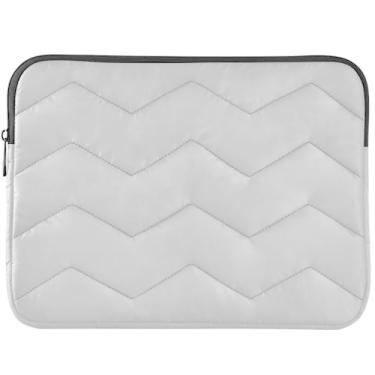 Imagem de Capa para notebook cinza escuro personalizada para MacBook Air 13 polegadas capa acolchoada para laptop 13-14 polegadas universal