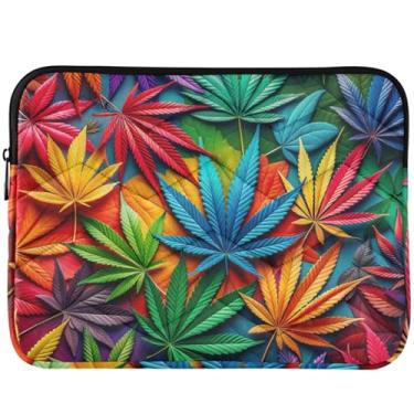 Imagem de Capas coloridas para laptop de folha de cânhamo para Macbook Pro, capa acolchoada de 13 polegadas, capa para notebook universal de 13 a 14 polegadas