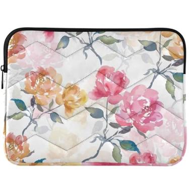 Imagem de Peony Flores coloridas rosa bufante bolsa para laptop para MacBook Pro capa 13 polegadas acessórios de computador 13-14 polegadas universal