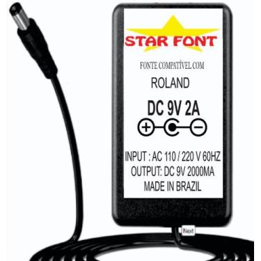Imagem de Fonte DC 9V 2A para Piano, Teclado, Pedal e Sintetizador Roland Boss -