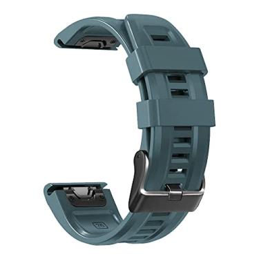 Imagem de MGTCAR Pulseira de silicone para relógio inteligente Garmin Fenix 7X 7 Fenix 6X 6 Pro Fenix 5X 5 Plus 3HR pulseira de liberação rápida (Cb, 22 mm)